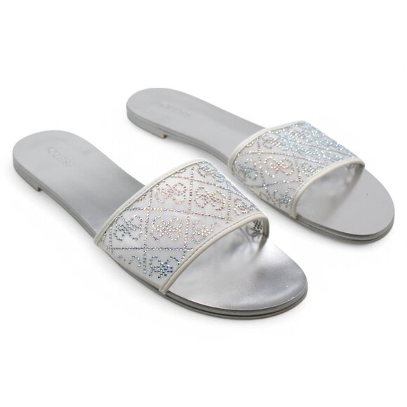 Guess Womens NORRIN Slip on Open Toe Slide Sandals - Picture 1 of 8